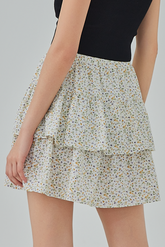 Dyla Floral Mini Tiered Skirt